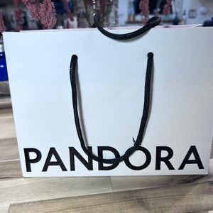 Pandora White and Black Branded Gift Tote